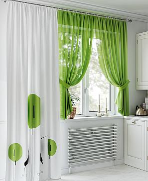 Комплект штор «Сенфарс» зеленого цвета