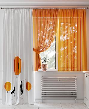 Комплект штор «Сенфарс» оранжевого цвета