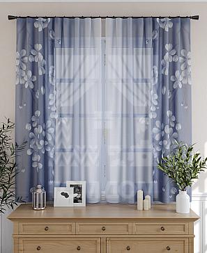 Комплект штор «Тенривас» темно-синего цвета