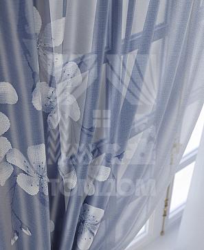 Комплект штор «Тенривас» темно-синего цвета