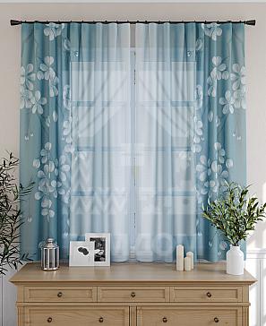 Комплект штор «Тенривас» темно-бирюзового цвета