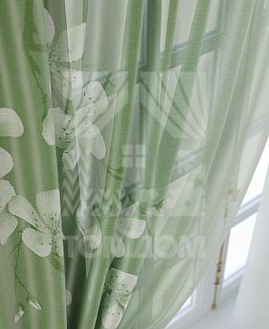 Комплект штор «Тенривас» зеленого цвета
