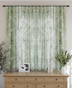 Комплект штор «Ланвимас» зеленого цвета