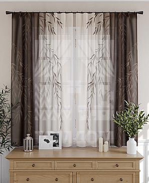 Комплект штор «Риманвиас» темно-коричневого цвета