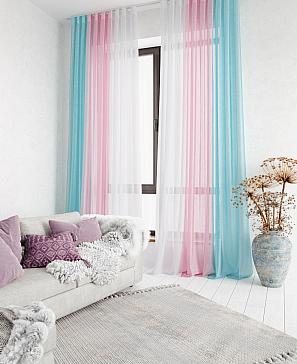 Комплект штор «Лоцион» розово-голубого цвета