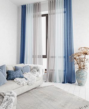 Тюль «Лоцион (серо-синий) - 250 см» | фото 3