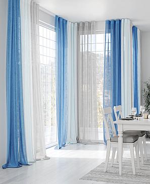 Комплект штор «Лоцион» серо-синего цвета