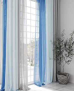 Комплект штор «Лоцион» серо-синего цвета