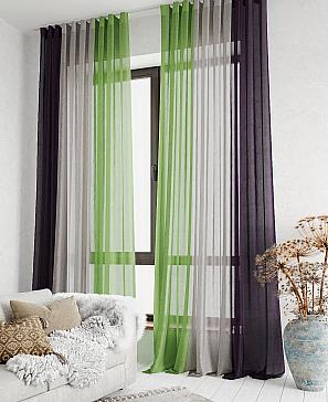 Комплект штор «Лоцион» фиолетово-серо-зеленого цвета