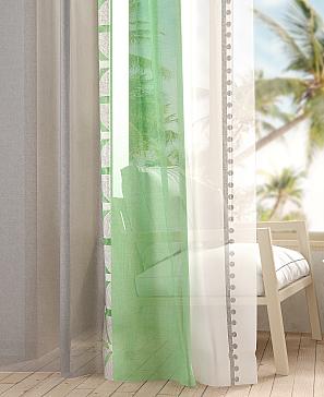 Тюль «Ритверон» зеленого цвета