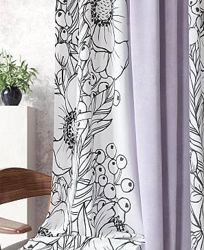 Комплект штор «Лиронтир» сиреневого цвета