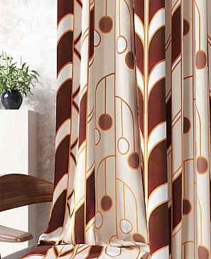 Комплект штор «Лоримиронс» коричневого цвета