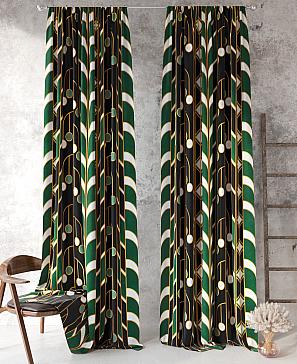Комплект штор «Лоримиронс» зеленого цвета