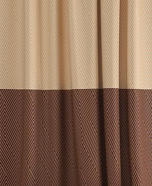 Комплект штор «Канур» бежево-коричневого цвета