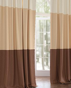 Комплект штор «Канур» бежево-коричневого цвета