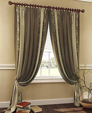 Комплект штор «Керид» коричневого цвета