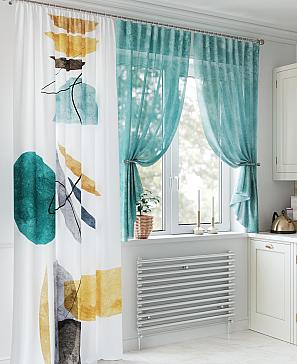 Комплект штор «Тенгриолс» бирюзового цвета