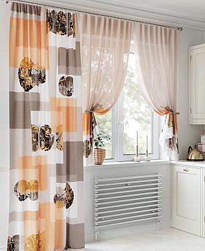 Комплект штор «Рифорлис» оранжевого цвета