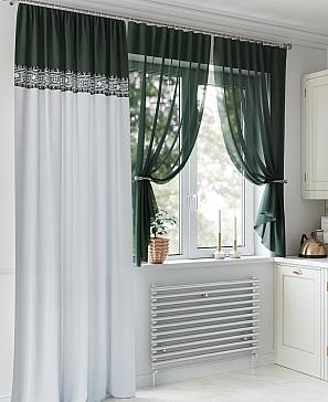 Комплект штор «Ликарна» зеленого цвета