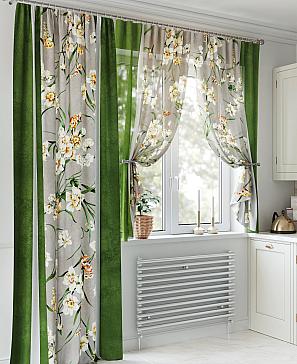 Комплект штор «Денрикас» зеленого цвета
