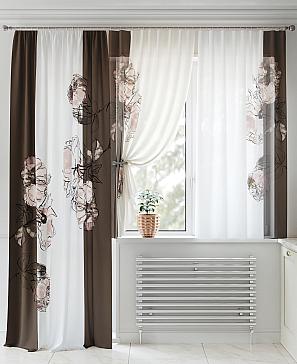Комплект штор «Рулифорс» коричневого цвета