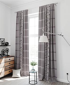 Комплект штор «Лорифарен» серо-фиолетового цвета