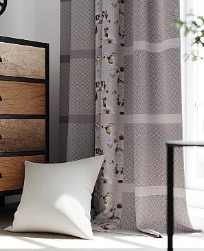 Комплект штор «Лорифарен» серо-фиолетового цвета