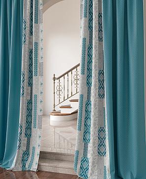 Комплект штор «Фимонкрис» бирюзового цвета