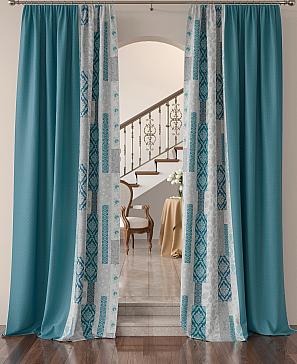 Комплект штор «Фимонкрис» бирюзового цвета