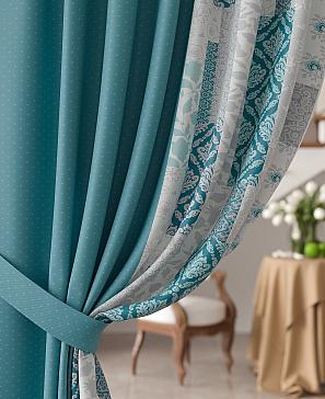 Комплект штор «Фимонкрис» бирюзового цвета