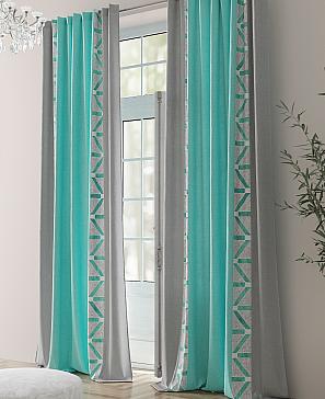 Комплект штор «Шорлинс» бирюзового цвета