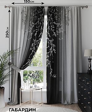 Комплект штор «Монглес» черного цвета