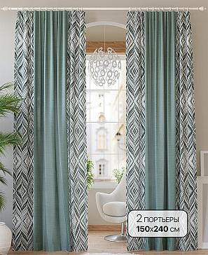 Комплект штор «Бейтшин (зеленый)»