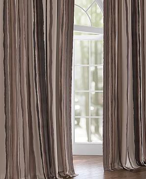 Комплект штор «Мината» коричневого цвета