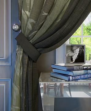 Комплект штор «Лоури» зеленого цвета