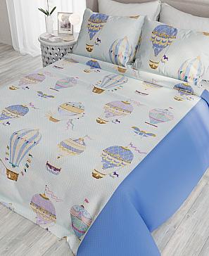 Комплект штор «Веот» голубого цвета