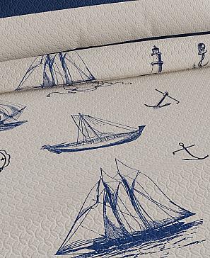 Комплект штор «Виани» бежево-синего цвета