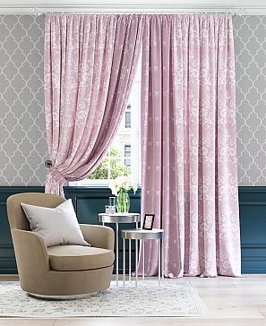 Комплект штор «Минти» пастельно-розового цвета