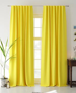 Комплект штор «Грейси» лимонного цвета