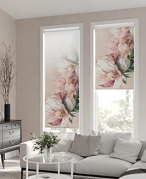 Рулонная штора. Цветок. ширина 62см.