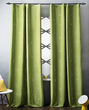 Комплект штор «Элфин» зеленого цвета