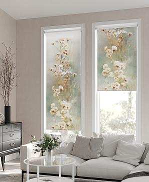 Рулонная штора.Одуванчики. ширина 62см.