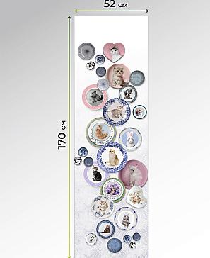 Рулонная штора. Тарелки. ширина 52см.