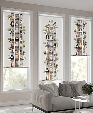 Рулонная штора. Татуи. ширина 62см.