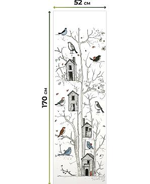Рулонная штора.Бёрдс. ширина 52см.