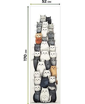 Рулонная штора.Котофеи. ширина 52см.
