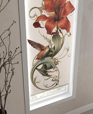 Рулонная штора.Лили. ширина 52см.