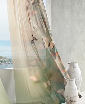 Тюль «Наролс (бежево-зеленый)»