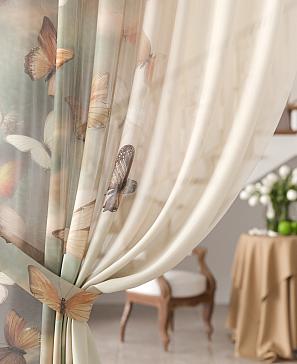 Тюль «Наролс (бежево-зеленый)» | фото 3