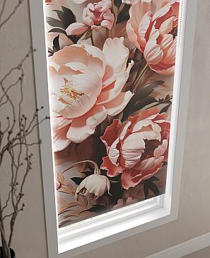 Рулонная штора  «Пеония - ширина 62 см»